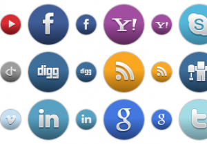 Colored Round Social Icons 1