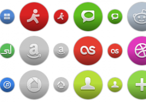 Colored Round Social Icons 2