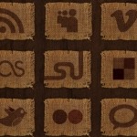 26 Woven Fabric Social Media Icons 