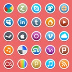50 Circle Social Media Icons 