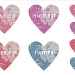 Free Icons: 12 Social Hearts 