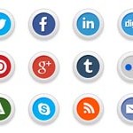 Free Icons: 15 Round Social Media Icons 