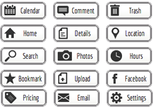 Black and White Web Buttons