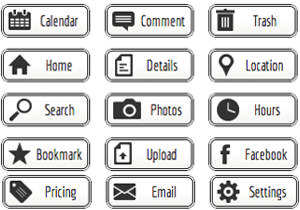 black-and-white-web-buttons