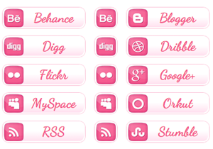 Think Pink Social Buttons