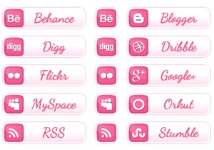 Think Pink Social Buttons