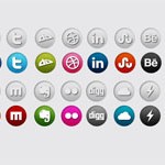 Free Icons: 40 Round Social Icons 