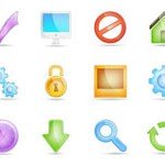 Free Icons: 20 Glossy Transparent Web Icons 