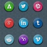 Free Icons: 24 3D Social Media Icons 
