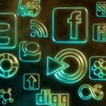 Free Icons: 108 Glowing Neon Social Icons 