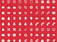 Free vector icon set containing