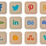 Free Icons: 30 Hand Stitched Social Icons 
