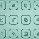 Free Icons: 18 Rounded Social Media Icons 