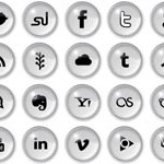 Free Icons: 35 Clear Glass Social Buttons 