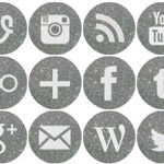 Free Icons: 16 Round Silver Social Icons 