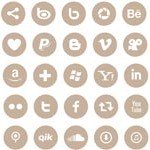 Free Icons: 74 Round Social Media Icons 