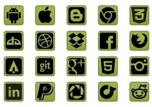 green-social-icon-buttons