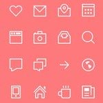 Free Icons: 24 Thin Stroke Icons 