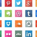 Free Icons: 40 Social Media Flat Icons 