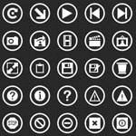 Free Icons: 135 Round White Metro Icons 