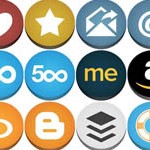 Free Icons: 90 Flat But Not Flat Social Icons 