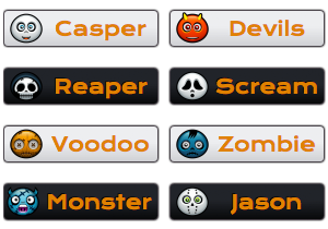 Halloween Character Buttons