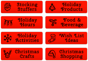 Christmas Shopping Buttons