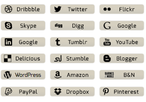 Oyster Gray Social Buttons