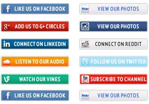 10 Social Media Icon Buttons