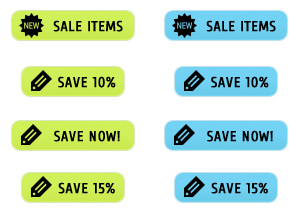 Neon Sale Buttons