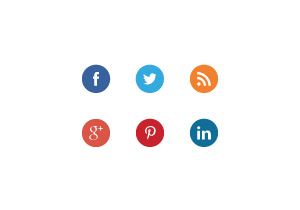 6 Social Media Buttons