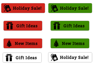 Holiday Sale Buttons