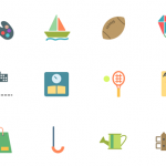 52 Flat Activities Icons 