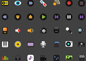 Music and Media Icons set