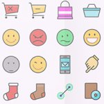 Color Line Icon Set 