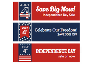 4th of July Sale Buttons