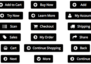 black e-commerce buttons