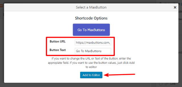 customize url/text