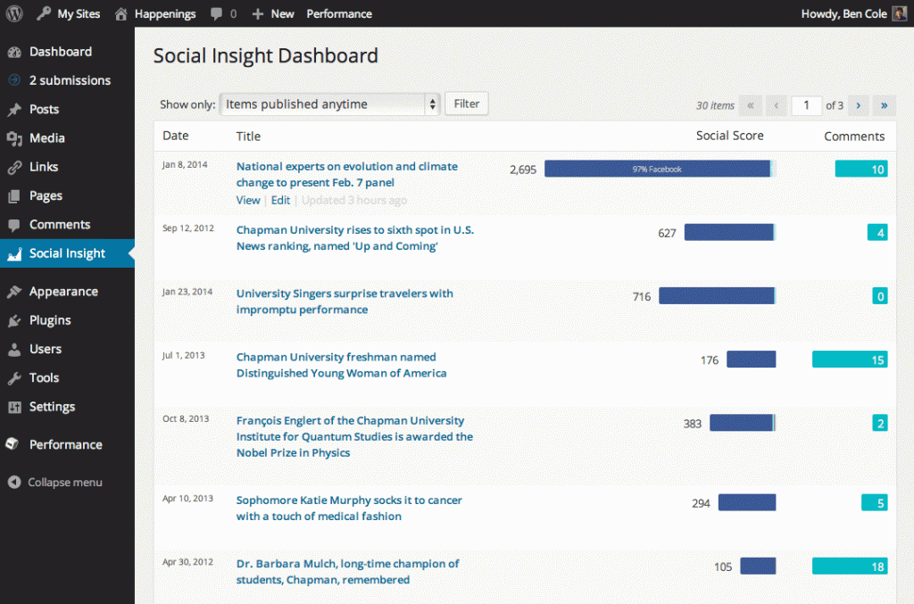 Social Metrics Tracker