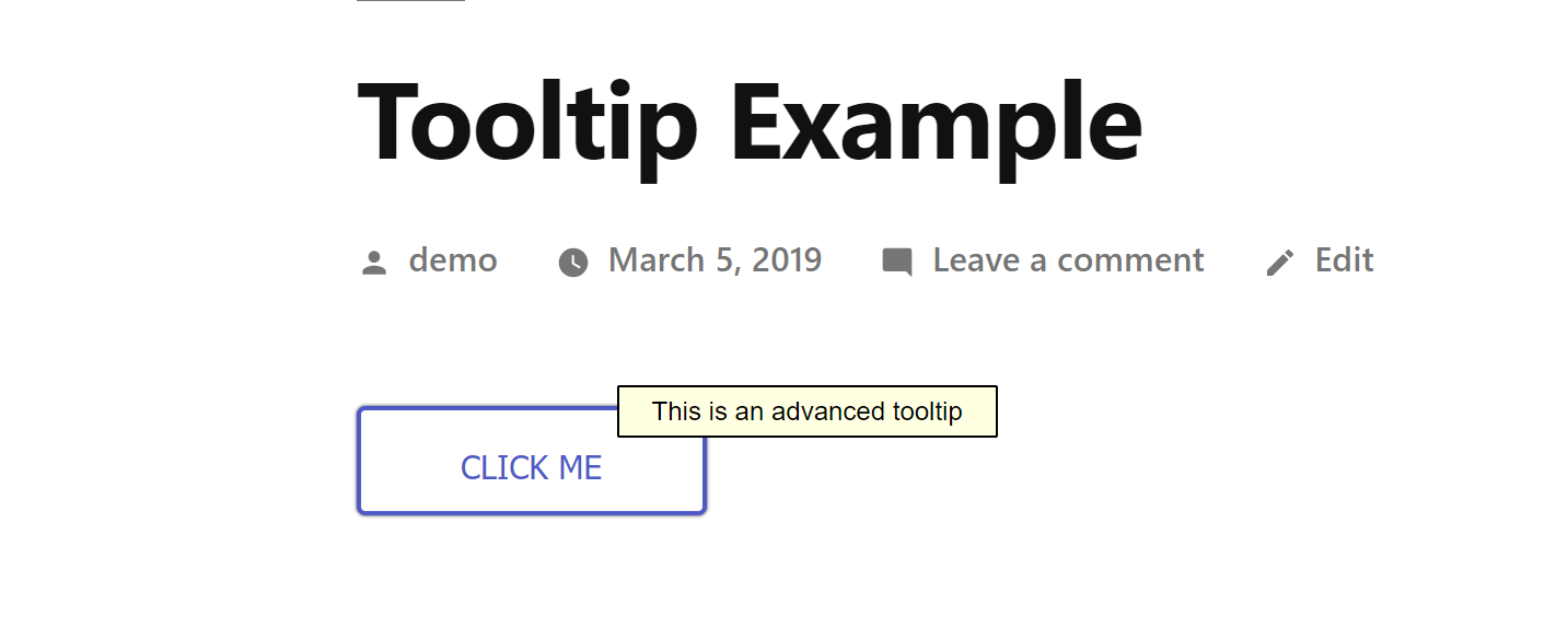Advanced Tooltip example