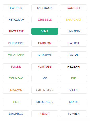 social media buttons 2017