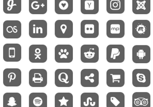 Social Media Tile Buttons