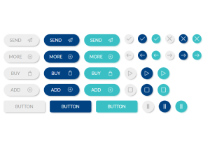 Flat Minimalistic Buttons Pack