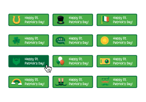 St Patricks Day Button Pack