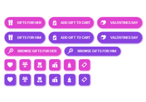 Valentines Day Button Pack